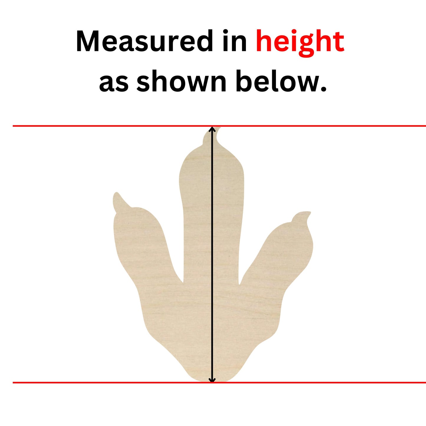 a picture of a hand that is measuring the height of a piece of wood