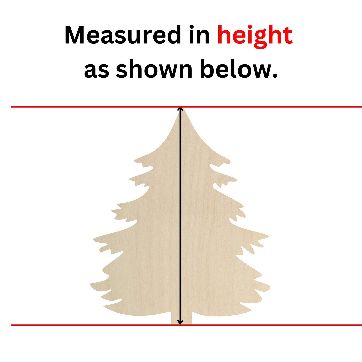 Unfinished Wooden Pine Tree Shape | Pine Tree Wood Cutout Shape | Laser Cut Blanks | Unfinished | DIY Craft Blanks