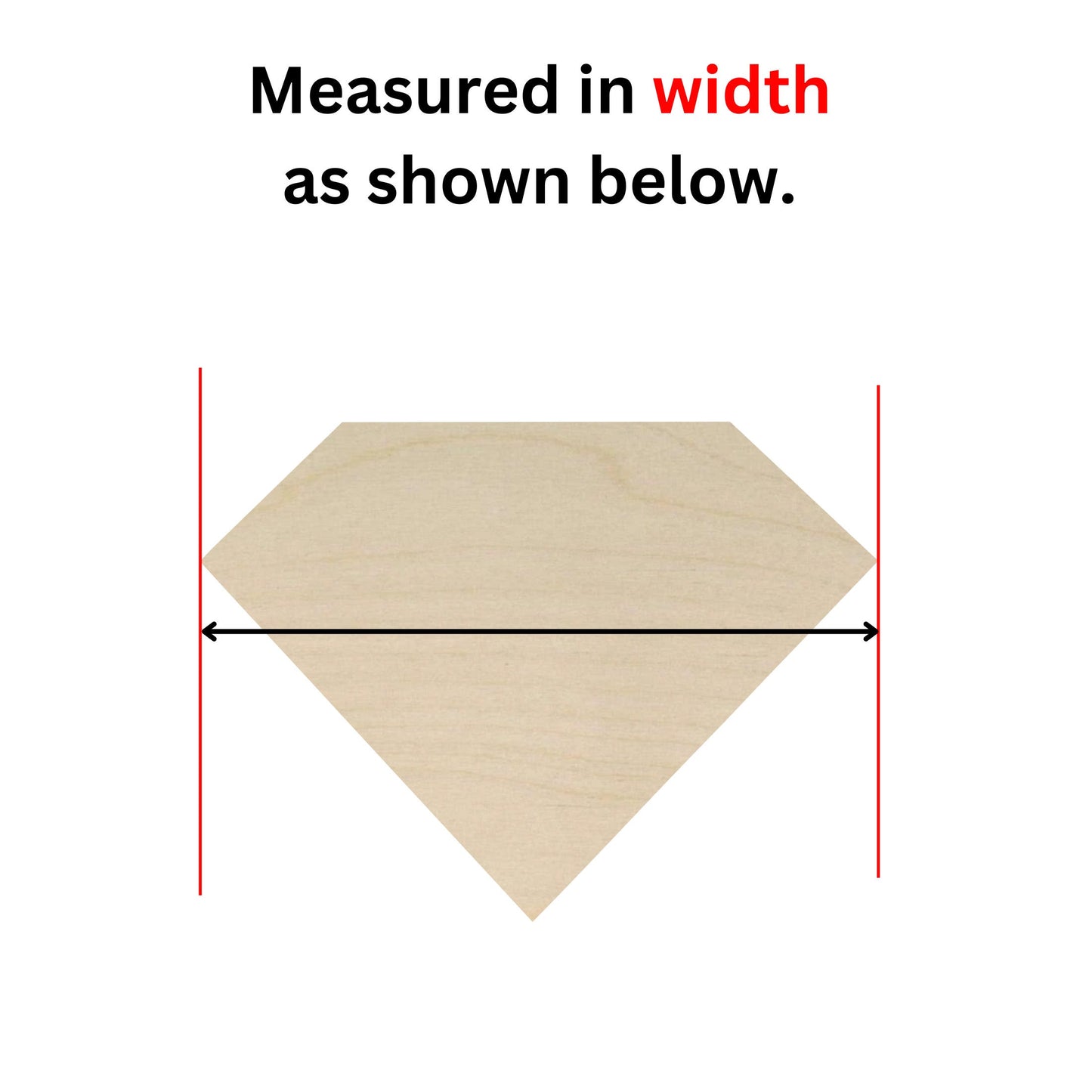 Unfinished Wooden Diamond Shape | Diamond Plate Blank Cutout | Craft Supplies | Bulk Wholesale