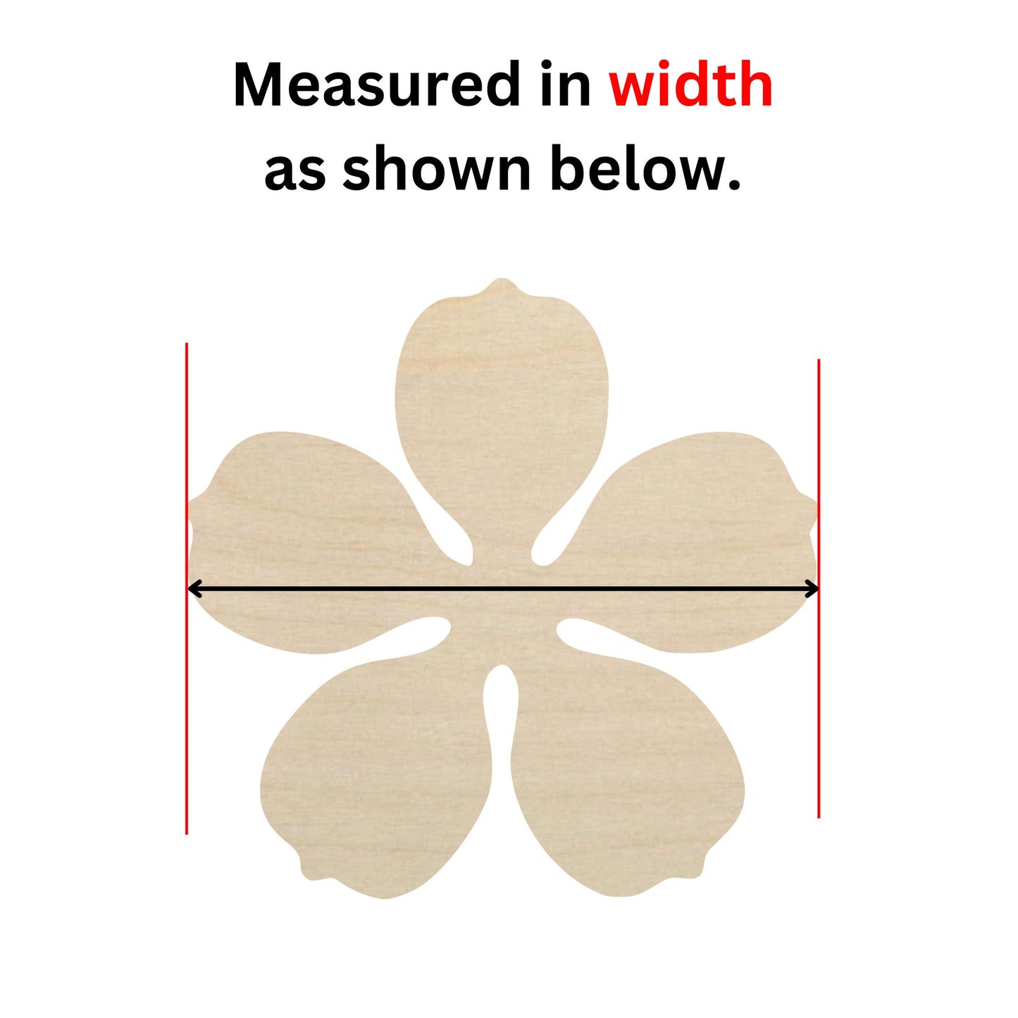 Unfinished Wooden Flower Shape | Unfinished Wooden Flower Spring Cutout | Craft Supplies | Laser Cut | Bulk Flower Blank