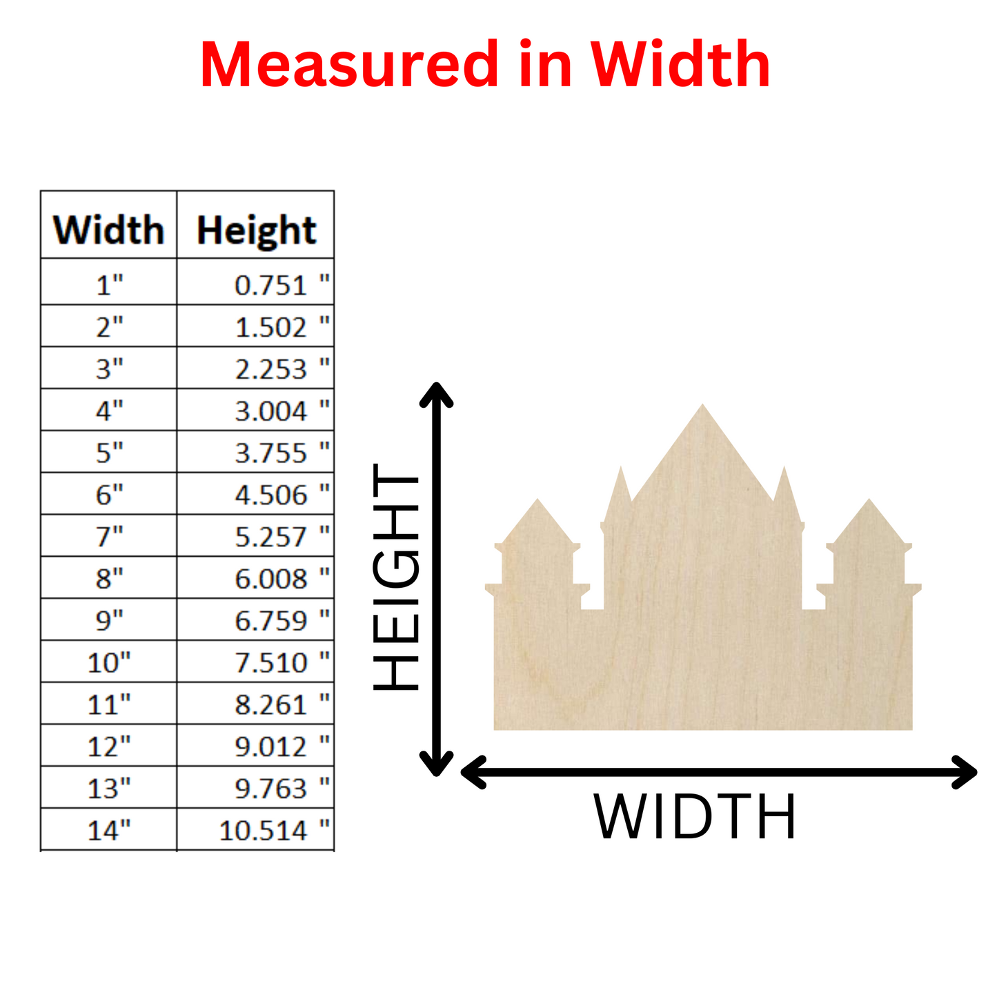 Wooden Castle Shape - DIY Craft