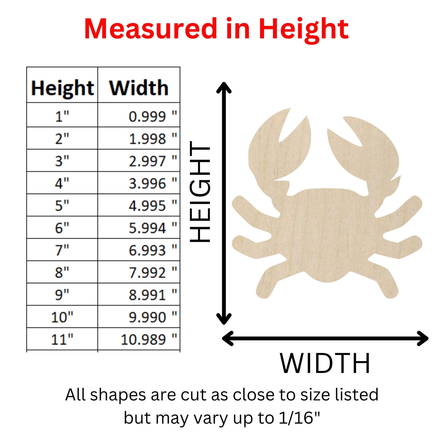 Wooden Crab Shape - DIY Craft