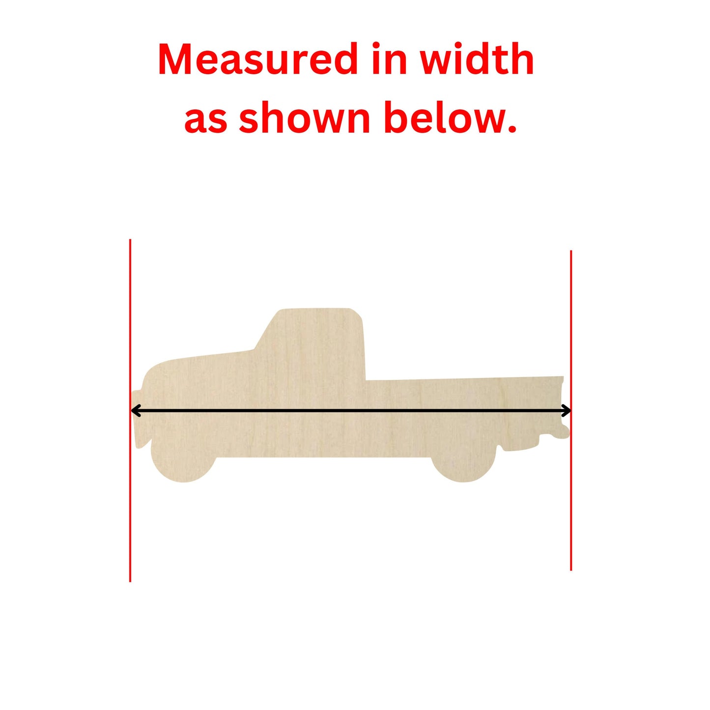 Wooden Vintage Pickup Truck Shape | Wood Shapes | Vintage Truck Cut out | Craft Supplies | Old Truck 50 60
