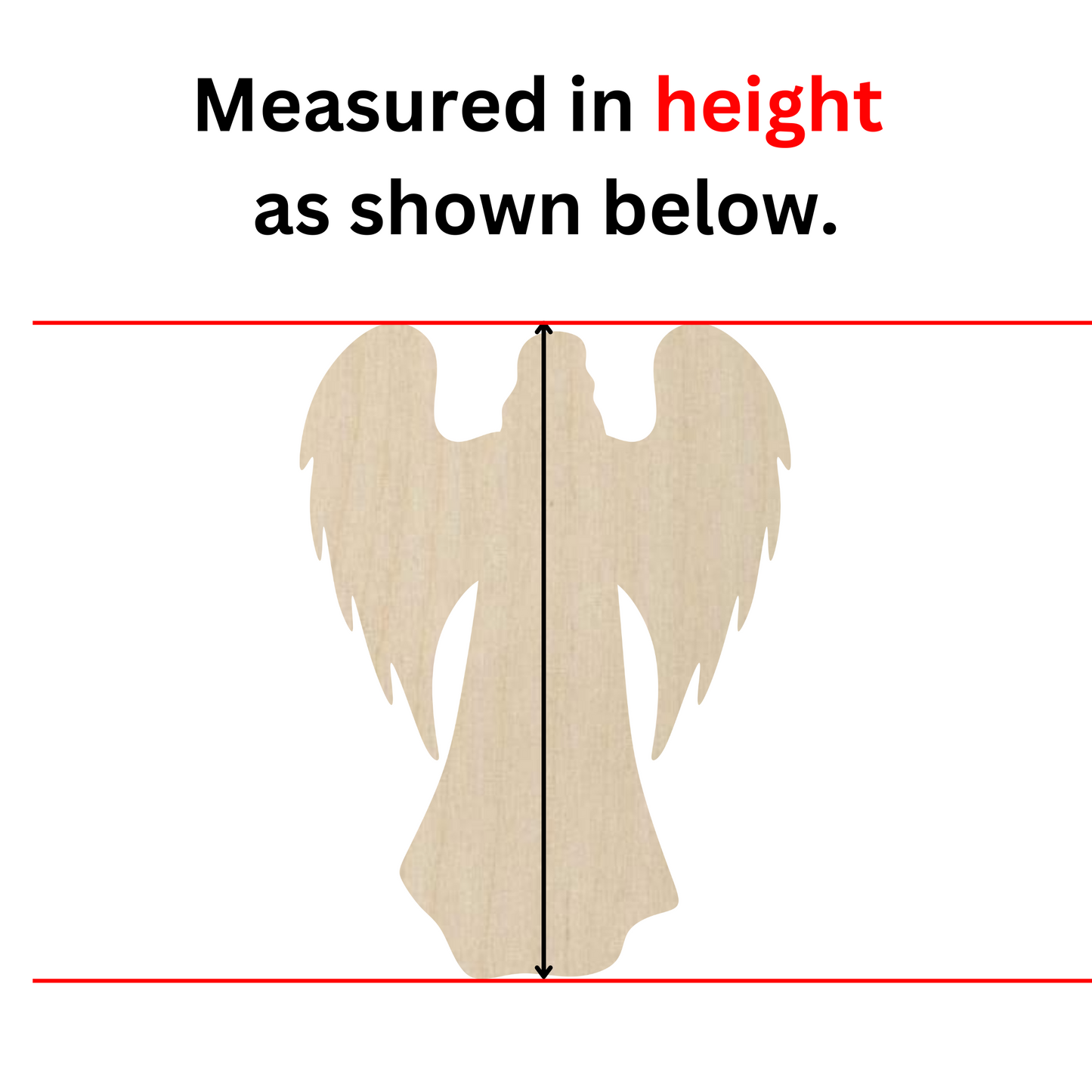 a wooden cutout of an angel with wings