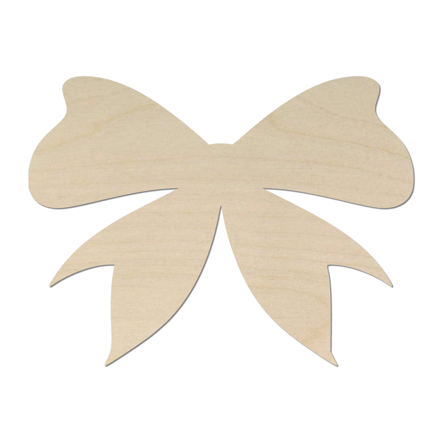 a wooden cutout of a large bow