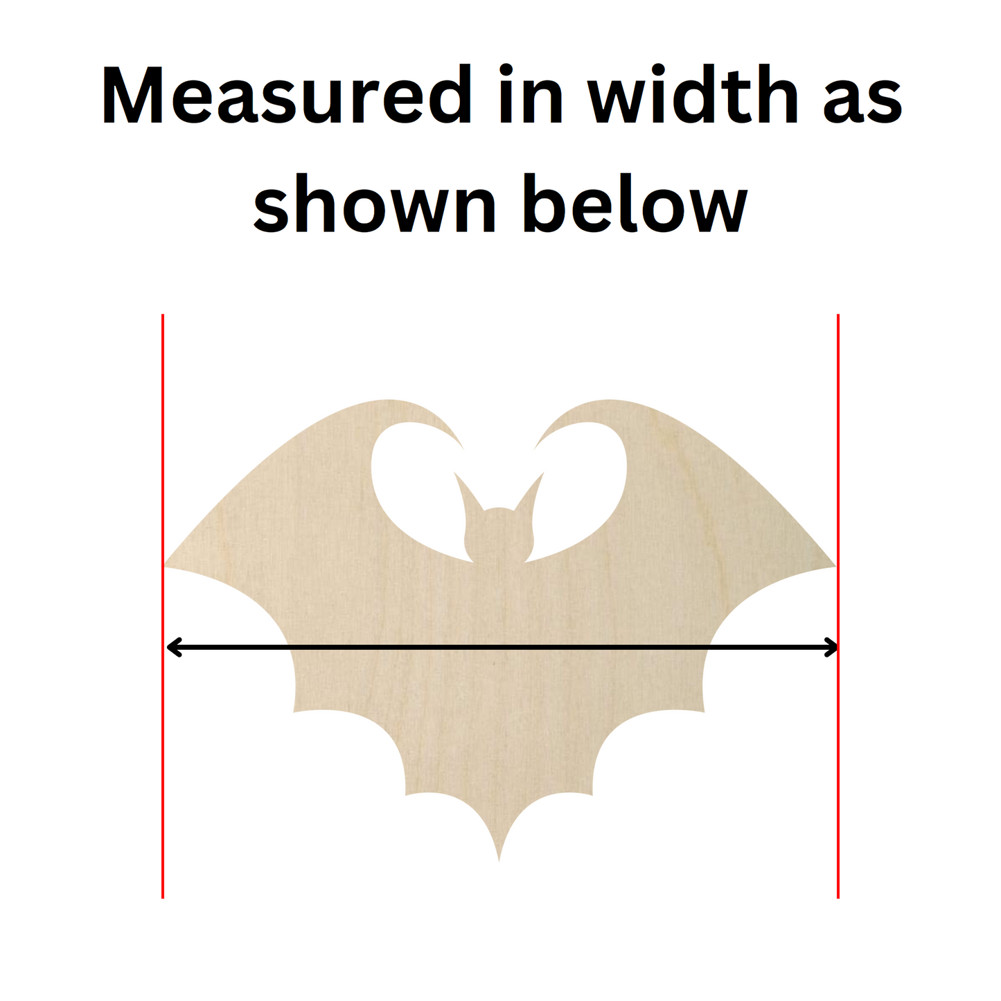 Wooden Bat Shape 01 - DIY Craft