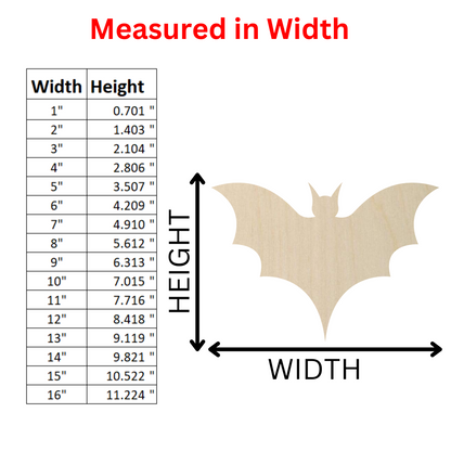 Wooden Bat Shape 02 - DIY Craft