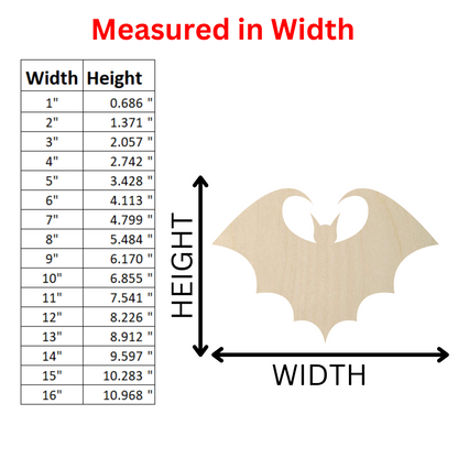 Wooden Bat Shape 01 - DIY Craft