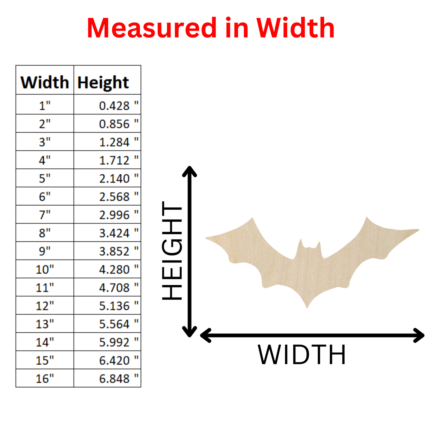 Wooden Bat Shape 06- DIY Craft