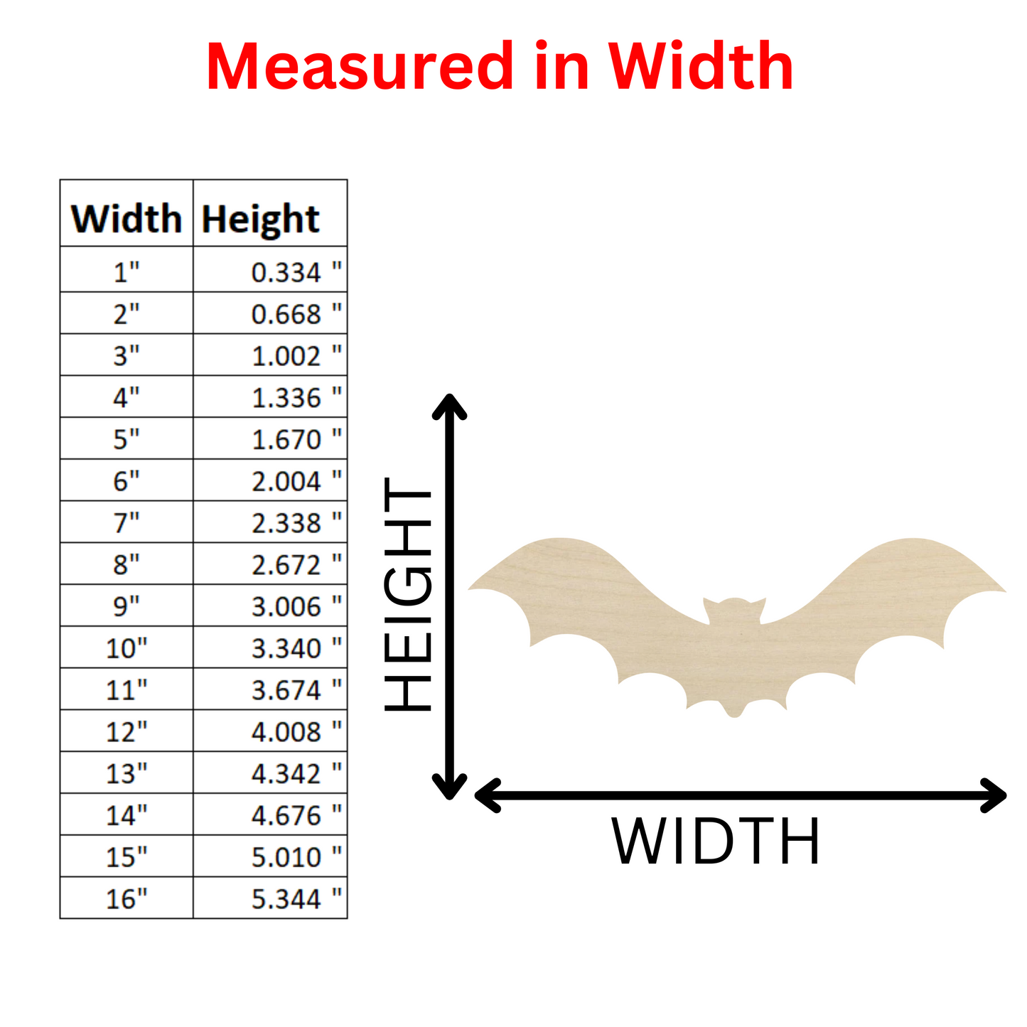 Wooden Bat Shape 07- DIY Craft