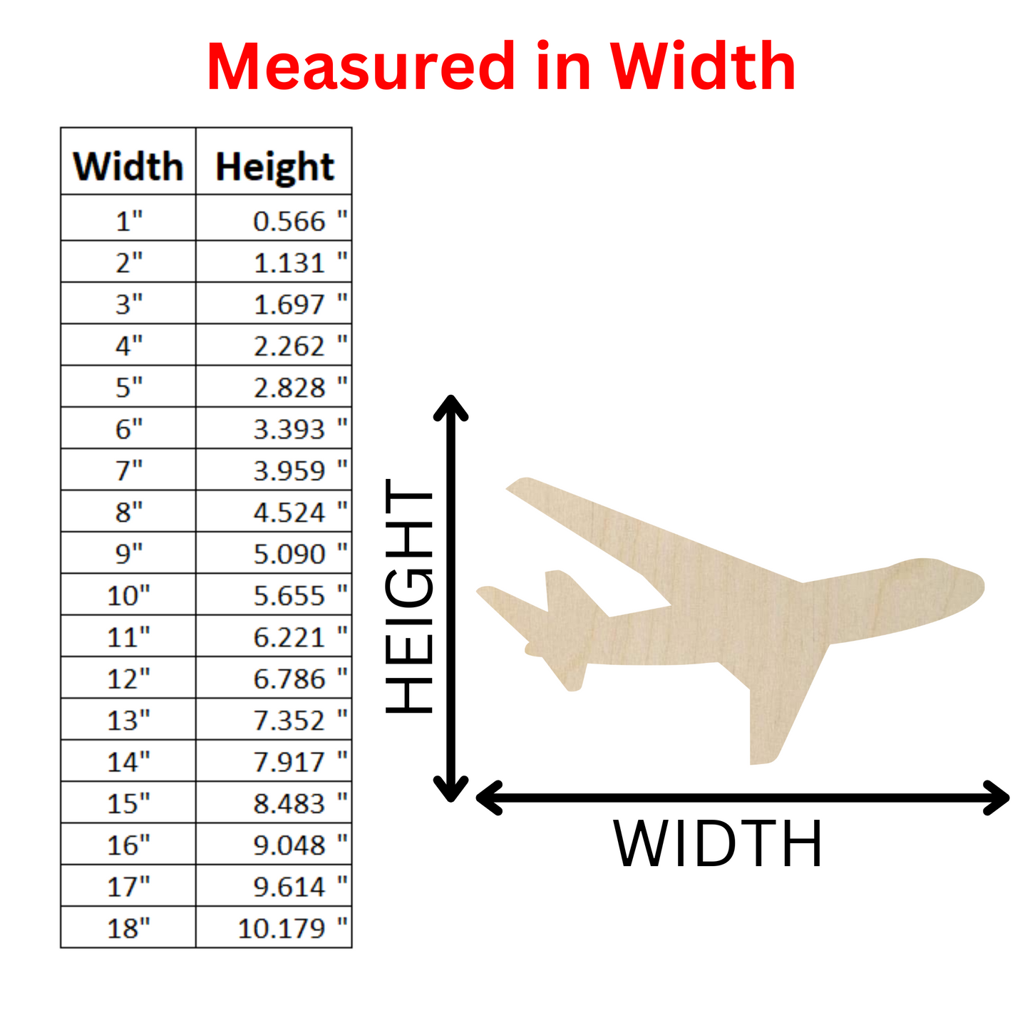 Wooden Airplane Shape -DIY Craft