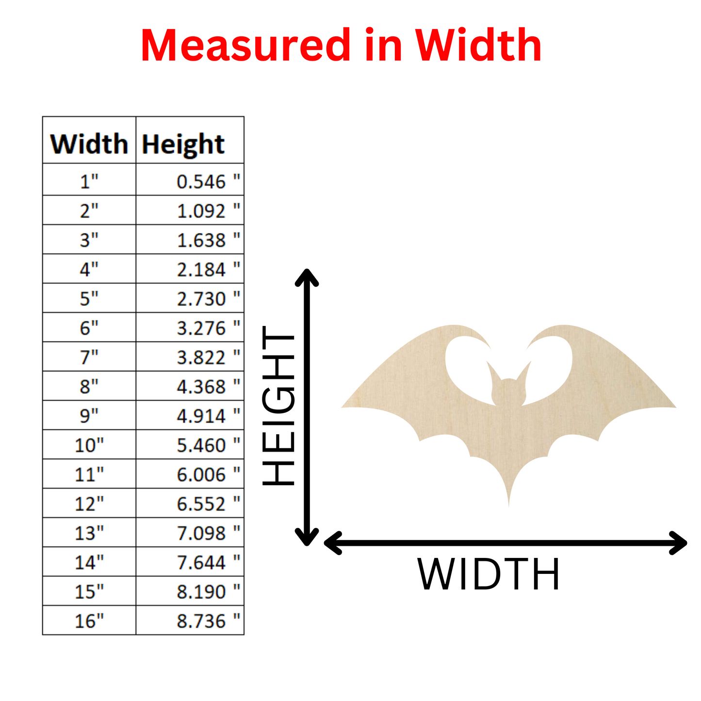 Wooden Bat Shape 03- DIY Craft