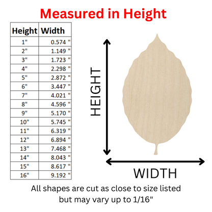 Wooden Beech Leaf Shape - DIY Craft