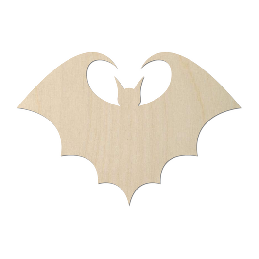 Wooden Bat Shape 01 - DIY Craft