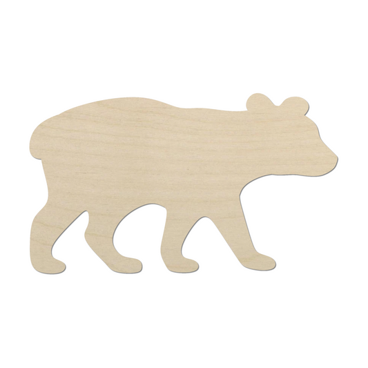 Wooden Bear Cub Shape - DIY Craft