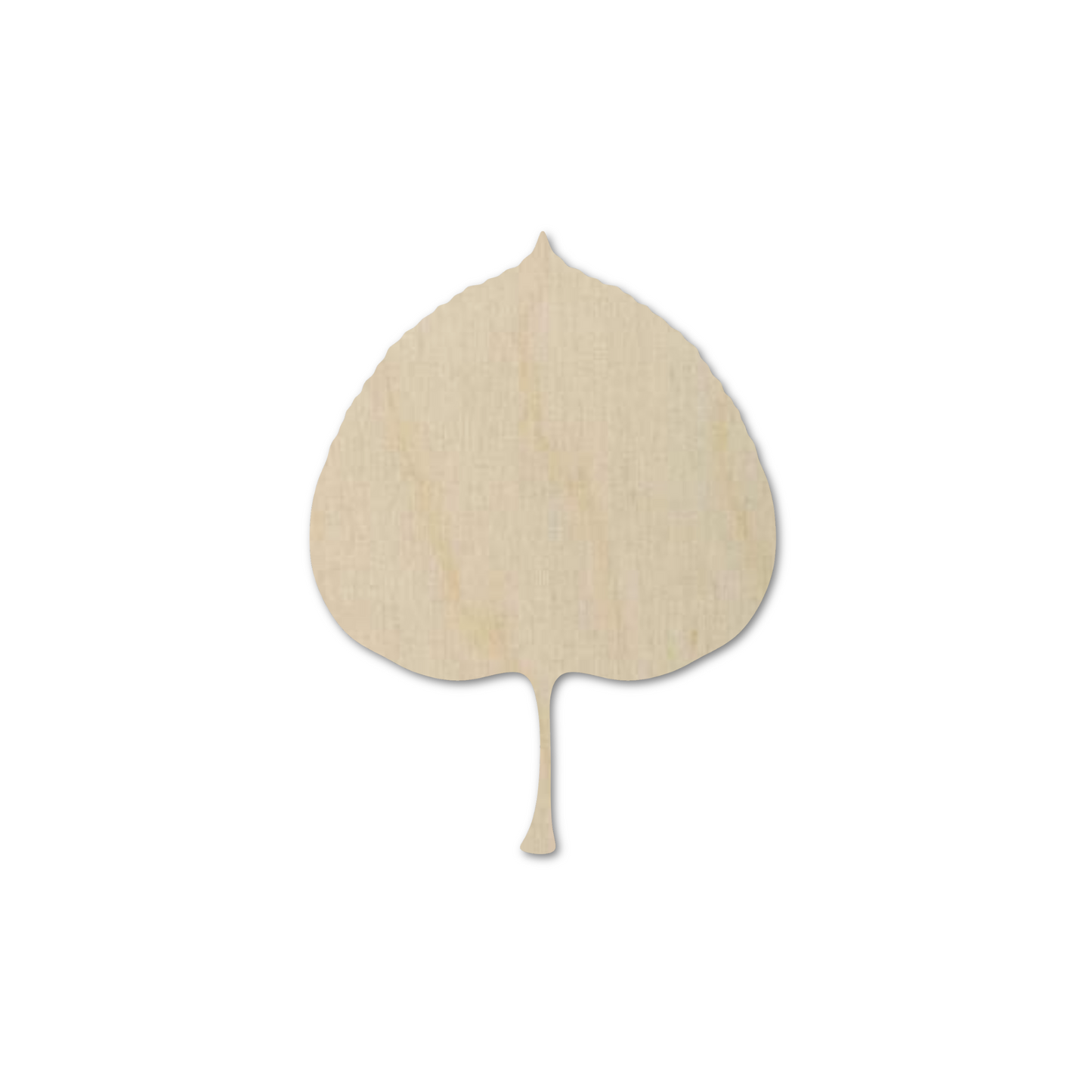 Wooden Aspen Leaf Shape Cutout