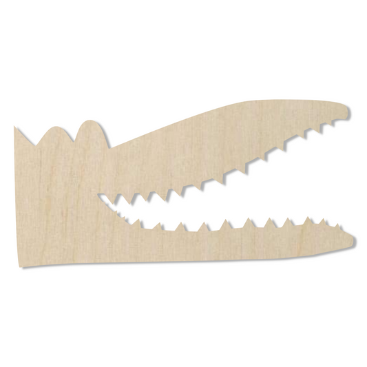 Wooden Alligator Head Shape Cutout