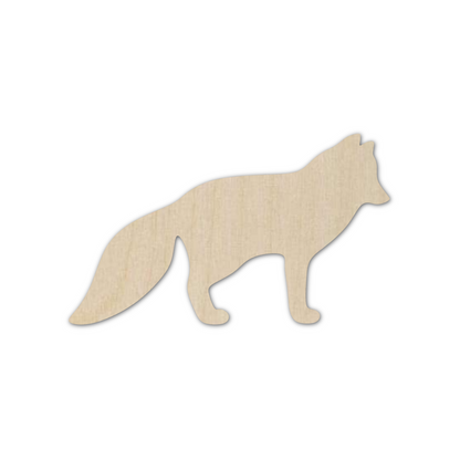 Wooden Arctic Fox Shape Cutout