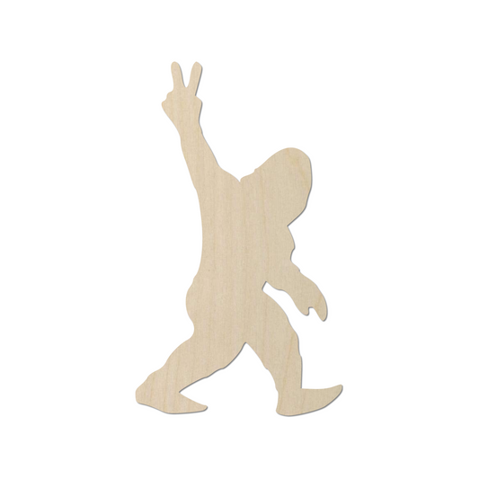 Wooden Bigfoot Shape - DIY Craft