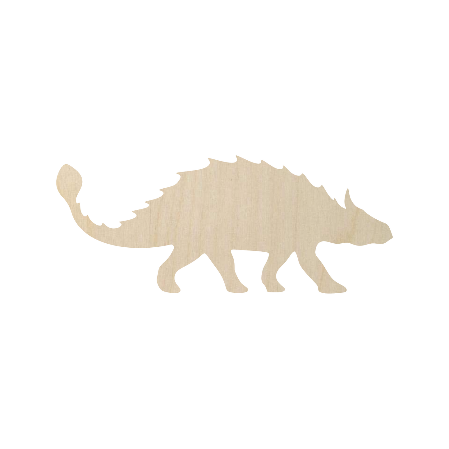 Wooden Ankylosaurus Dinosaur Shape Cutout