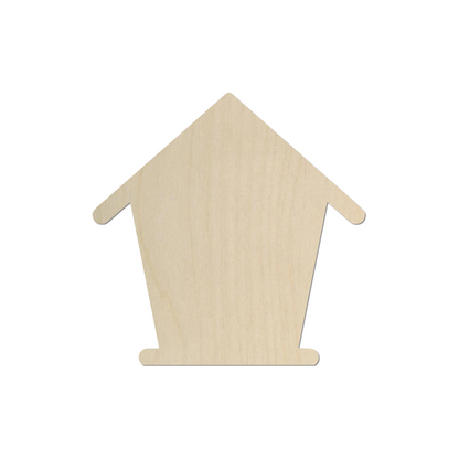 Wooden Birdhouse Shape - DIY Craft