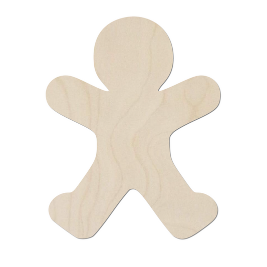 a wooden cutout of a man