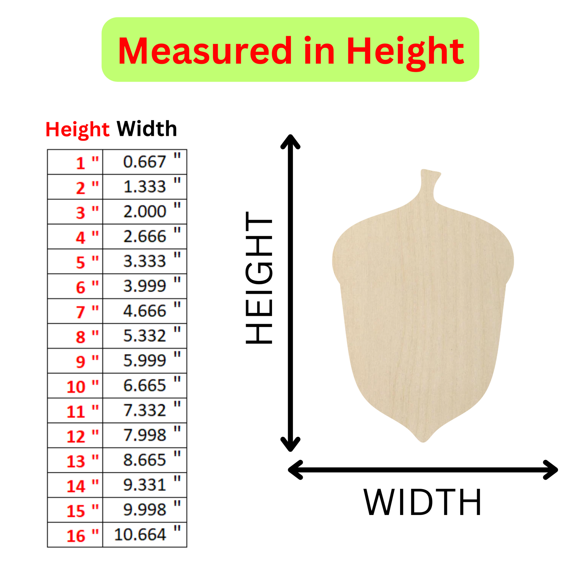 the height of a wooden cutting board with measurements