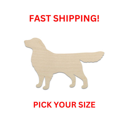 Wooden Golden Retriever Shape | Pet Dog Cutout | Craft Supplies | Bulk Dog Cut out | Laser Cut