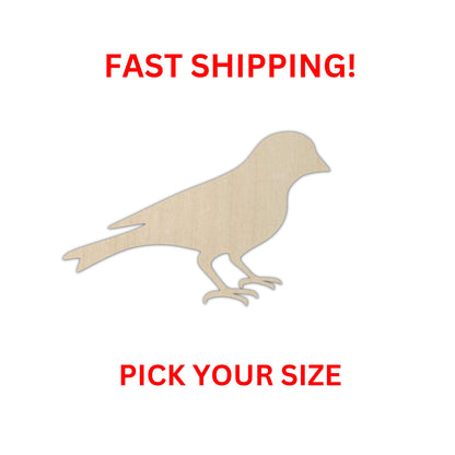 Wooden Gold Finch Shape | Bird DIY Cutout | Craft Supplies | Bulk Bird | Laser Cut | Crafting Birds Bulk | DIY Crafting Supply