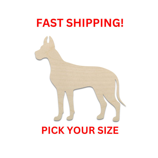 Wooden Great Dane Shape | Pet Dog Cutout | Craft Supplies | Bulk Dog Cut out | Laser Cut