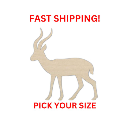 Wooden Gazelle Shape | Gazelle Wood Cutout Shape | Laser Cut Blanks | | DIY Craft Blanks