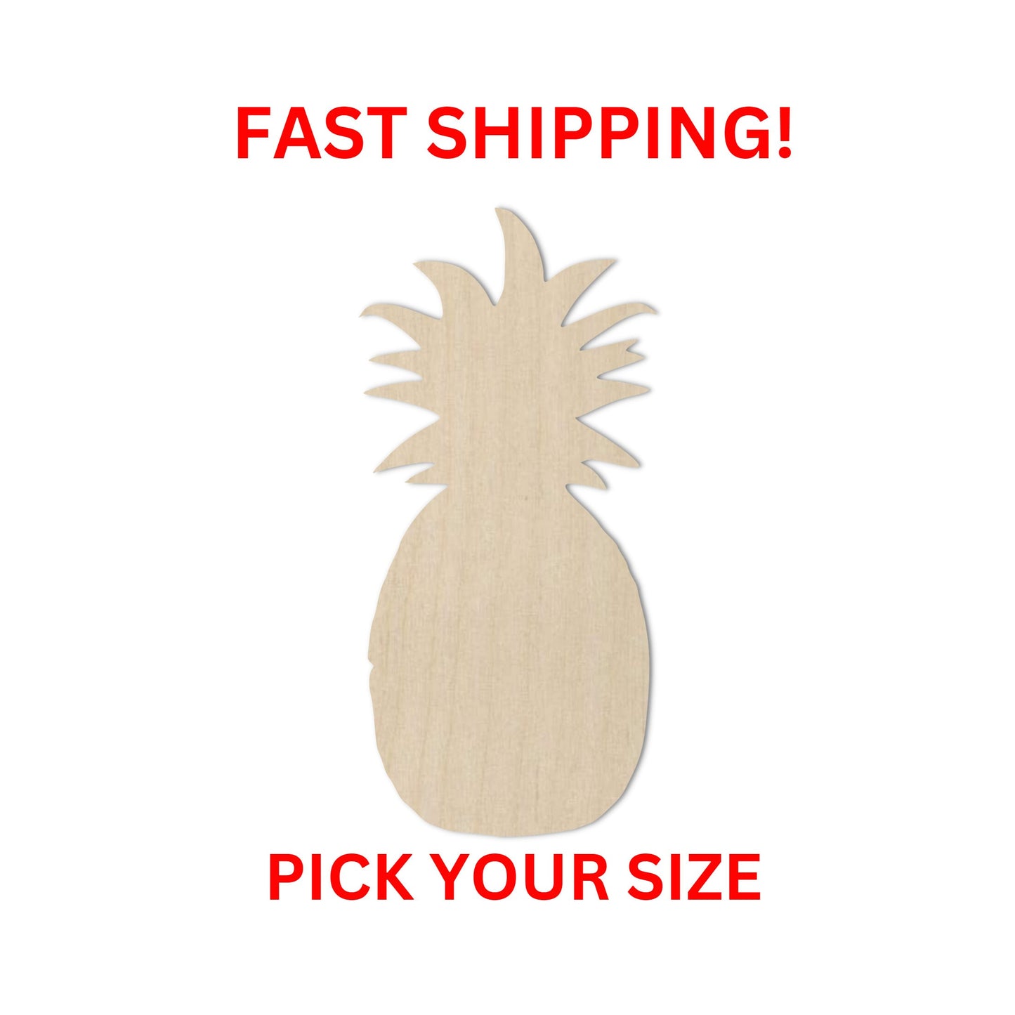 Wooden Pineapple Shape | Pineapple Fruit Cutout | Craft Supplies | Food Cooking Summer | Kitchen Dining Decor | Crafting Supplies