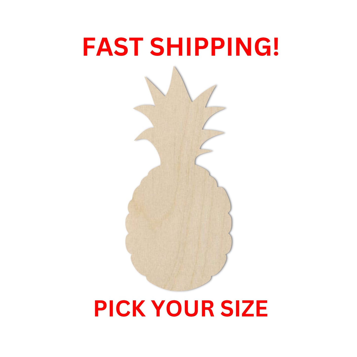 Wooden Pineapple Shape | Pineapple Fruit Cutout | Craft Supplies | Food Cooking Summer | Kitchen Dining Decor | Crafting Supplies