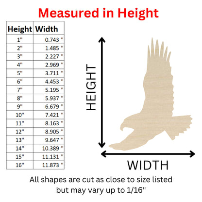 Wooden Eagle Shape | Bald Eagle Wood Cutout Shape | Laser Cut Blanks | | DIY Craft Blanks