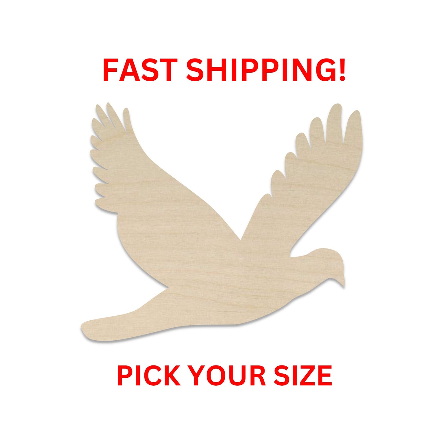 Wooden Dove Shape |  Bird Cutout | Laser Cut | Bulk Bird Dove | Crafting Supplies Bulk | Bird Shape