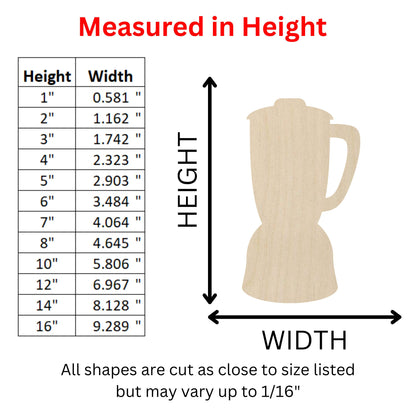 Wooden Blender Shape | Kitchen Blender Cutout | Craft Supplies | Small Appliance | Crafting Blanks