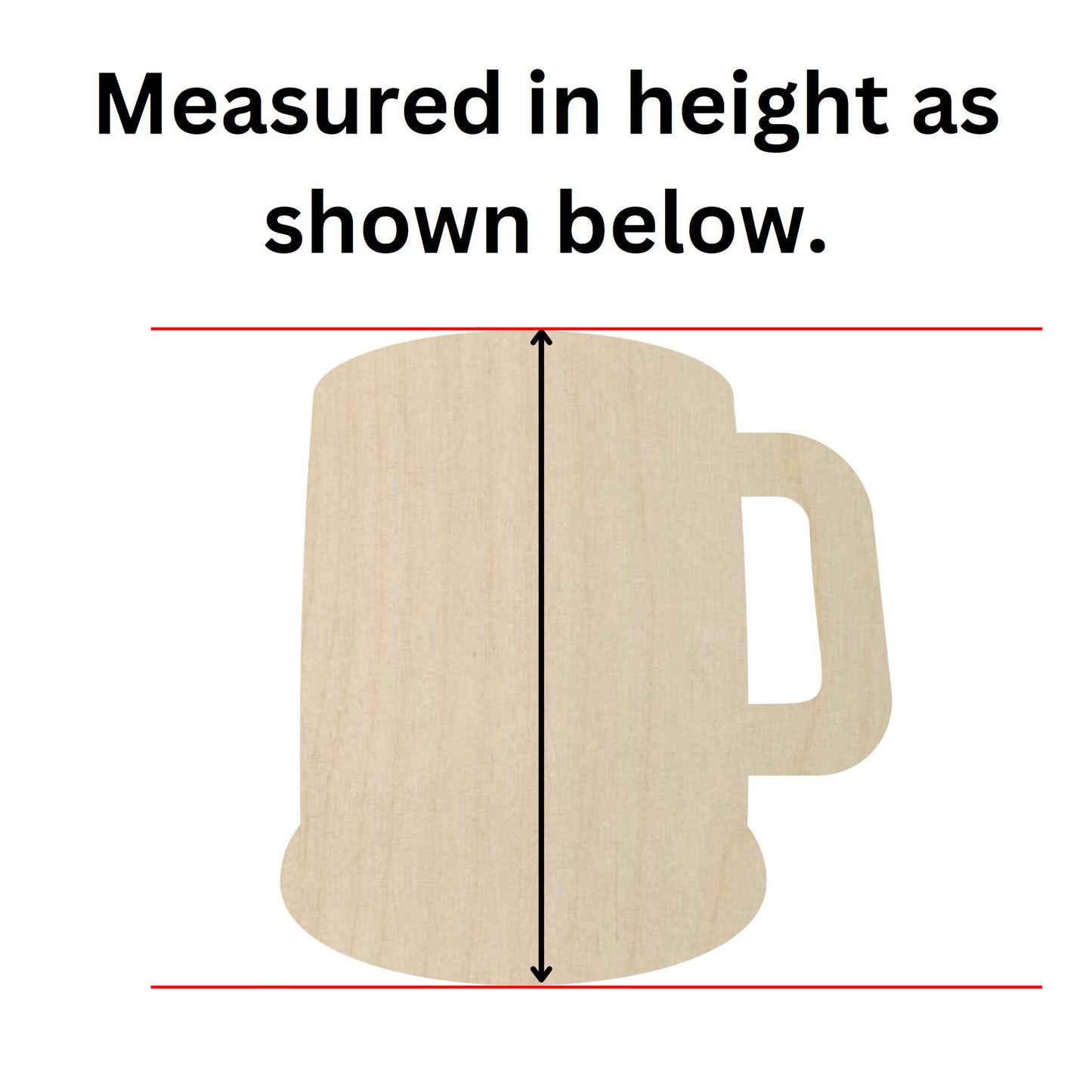 Wooden Beer Mug Shape | Mug Stein Cut Out | Craft Supplies | Crafting Blanks