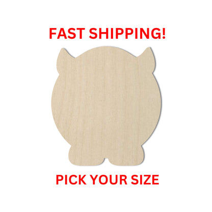 Wooden Pig Shape | Pig Wood Cutout Shape | Laser Cut Blanks | | DIY Craft Blanks