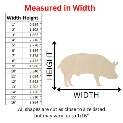 Wooden Pig Shape | Pig Wood Cutout Shape | Laser Cut Blanks | | DIY Craft Blanks