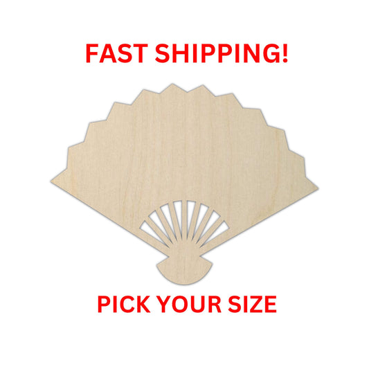 Wooden Fan Shape | Fan Cut Out | Wood Craft Supplies | Blank for Craft | Laser Cut | DIY Craft Cutout