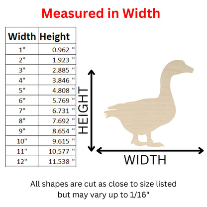 Wooden Goose Shape 02 | Goose Wood Cutout Shape | Laser Cut Blanks | | DIY Craft Blanks