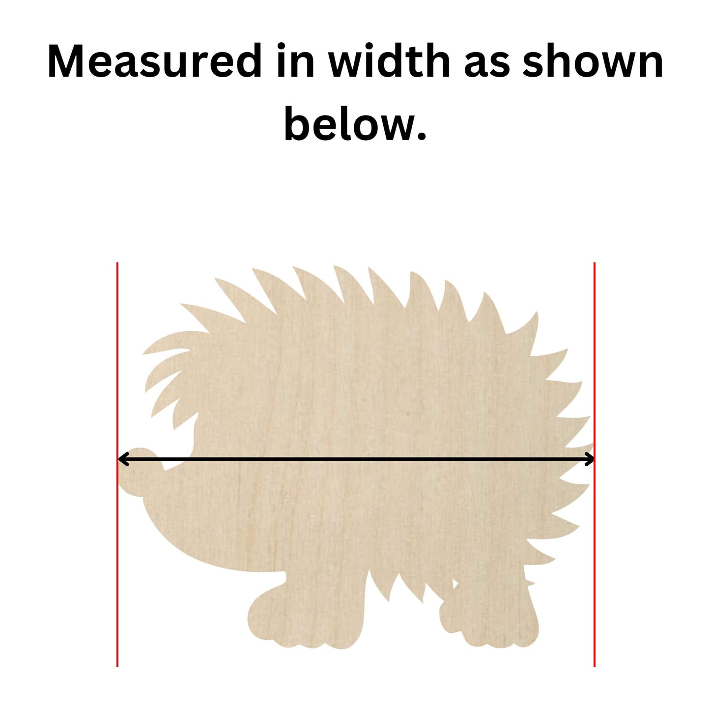 Wooden Hedgehog Shape | Hedgehog Wood Cutout Shape | Laser Cut Blanks | DIY Craft Blanks | Bulk Wholesale