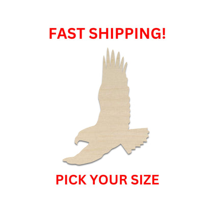 Wooden Eagle Shape | Bald Eagle Wood Cutout Shape | Laser Cut Blanks | | DIY Craft Blanks