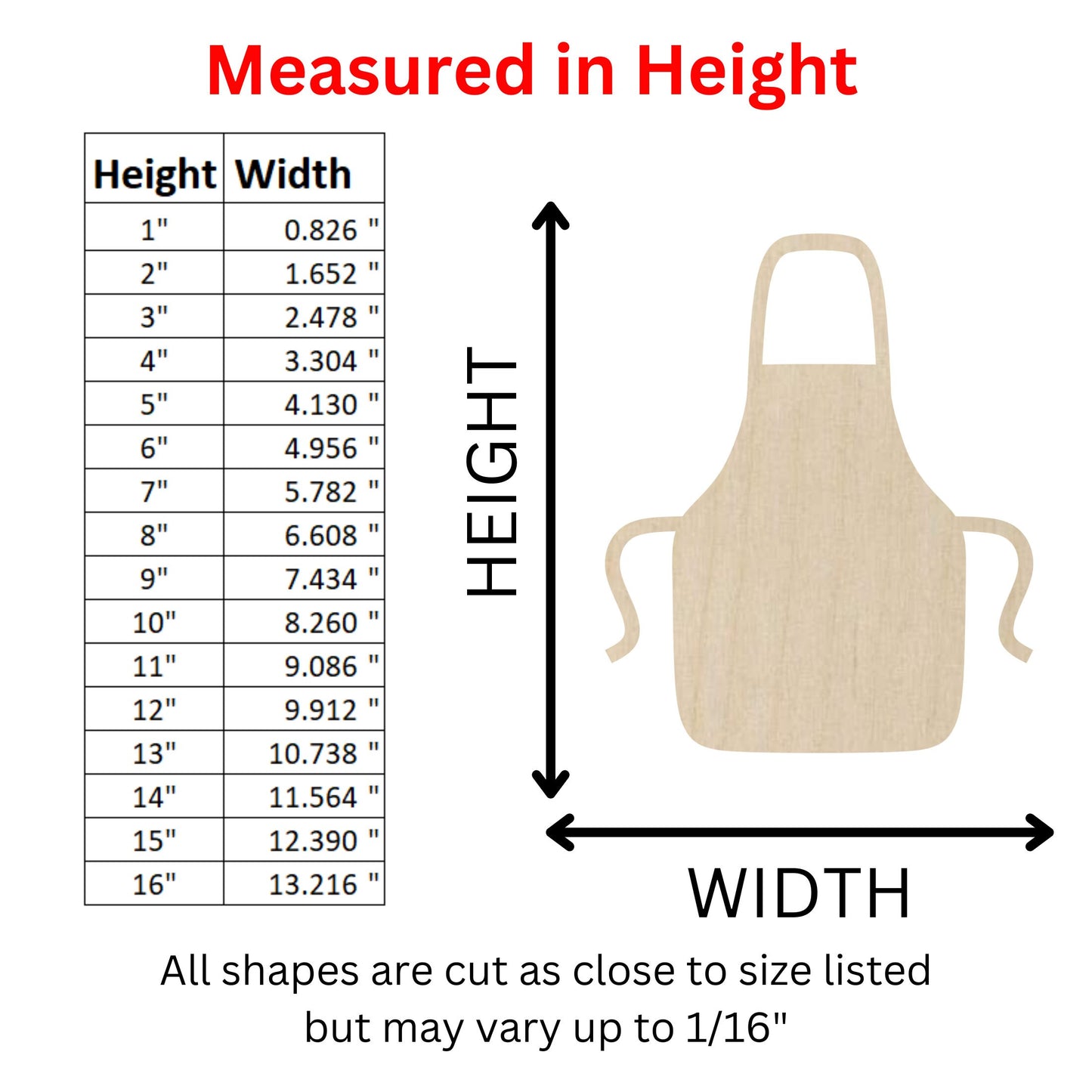 Wooden Apron Shape