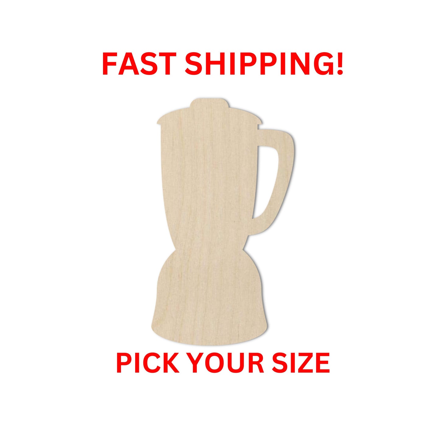 Wooden Blender Shape | Kitchen Blender Cutout | Craft Supplies | Small Appliance | Crafting Blanks