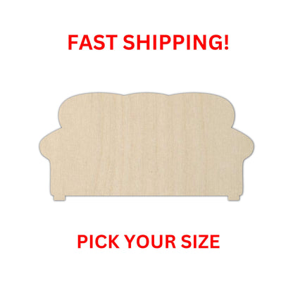 Wooden Couch Shape | Sofa Couch Wood Shape | Wood Craft Supplies | Blank for Craft | Laser Cut | DIY Craft Cutout