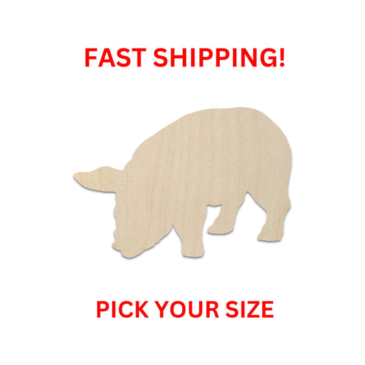 Wooden Pig Shape | Pig Wood Cutout Shape | Laser Cut Blanks | | DIY Craft Blanks