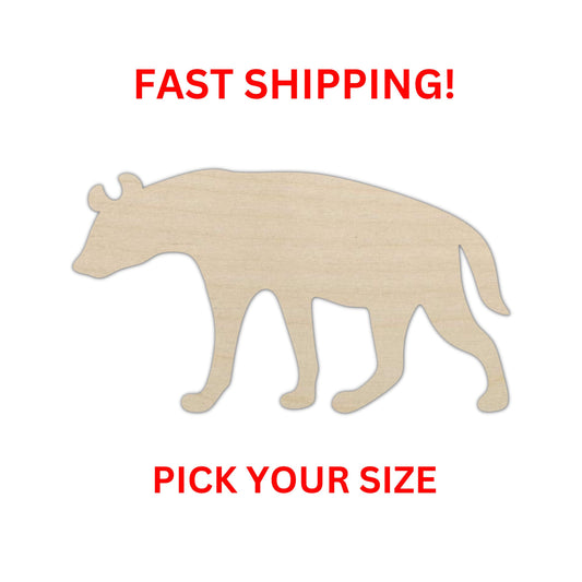 Wooden Hyena Shape | Hyena Wood Cutout Shape | Laser Cut Blanks | | DIY Craft Blanks