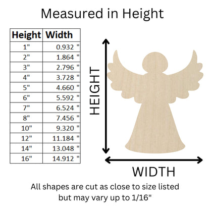 Wooden Angel Shape 04 - DIY Craft