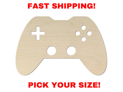 Unfinished Wooden Gaming Controller | Video Game Controller Blank Cutout | Craft Supplies | Bulk Gaming Controller